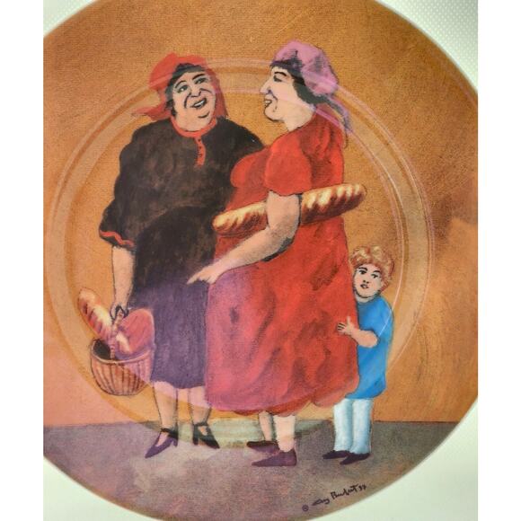 PLATES/SALAD-GUY BUFFET-TUSCAN STOREFRONT SERIES-Porcelain-Made in Germany-Set 2 - Picture 10 of 13